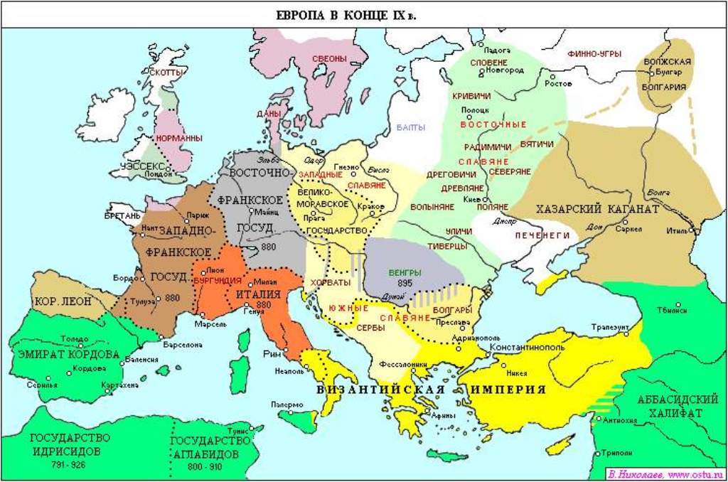 Карта вкл 14 век